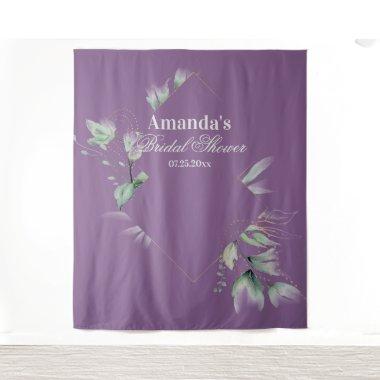 Lavender Greenery Bridal Shower Photo Backdrop