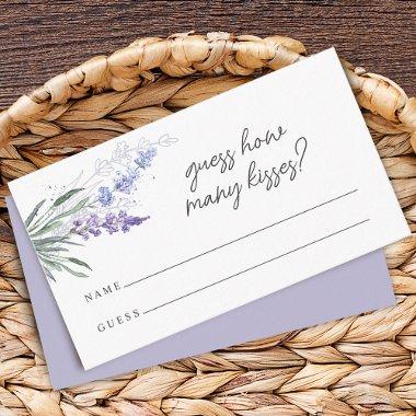 Lavender Guess How Many Kisses Bridal Shower Game Enclosure Invitations