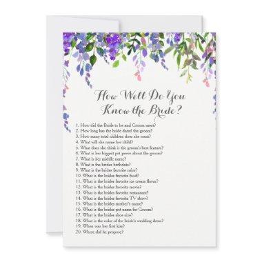 Lavender How well do you know the bride?