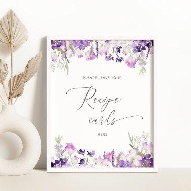 Lavender leave your recipe Invitations here poster
