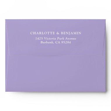 Lavender Modern Custom Wedding 5.2.25 Envelope