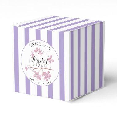 Lavender Parisian Stripes  Favor Boxes