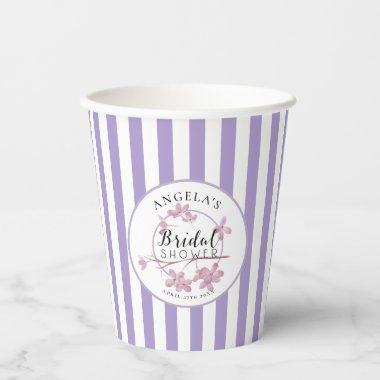 Lavender Pink Lilac Blossom  Paper Cups