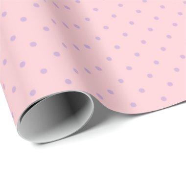 Lavender | Pink Polka Dot Wrapping Paper