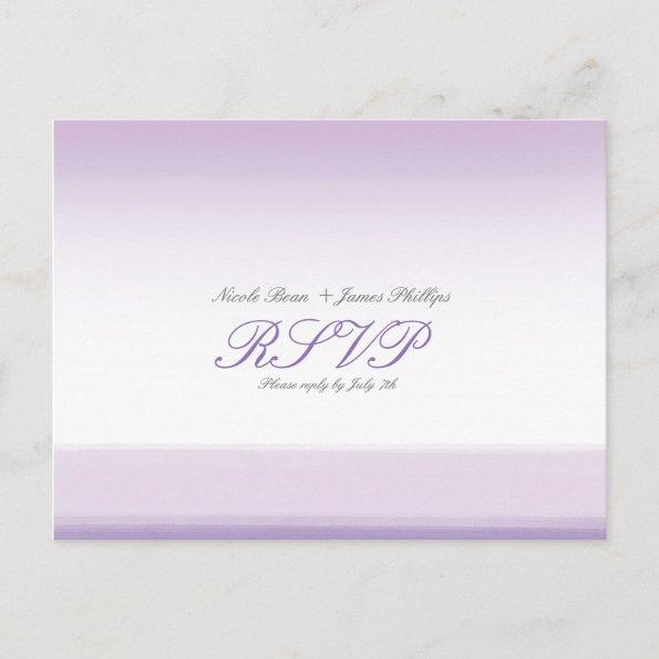 Lavender Purple Watercolor RSVP Wedding PostInvitations