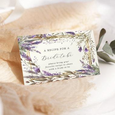 Lavender Regal Floral Bridal Shower Enclosure Invitations