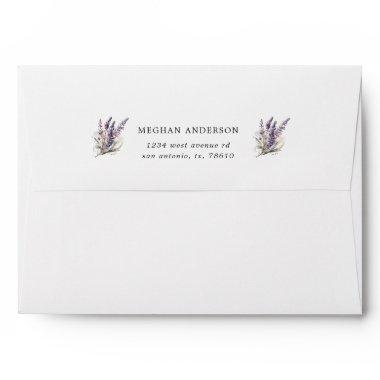 Lavender Regal Floral  Envelope