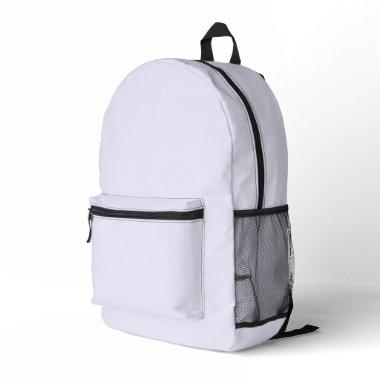 Lavender Rose Soft Pale White Pastel Solid Color Printed Backpack