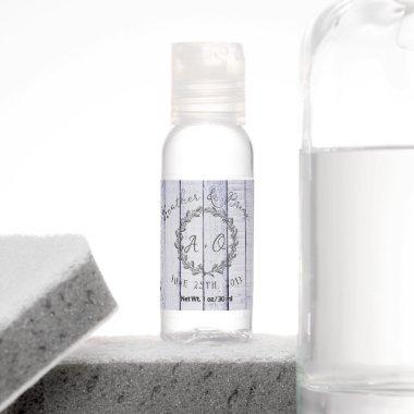 Lavender Rustic Monogram Personalized Hand Sanitizer