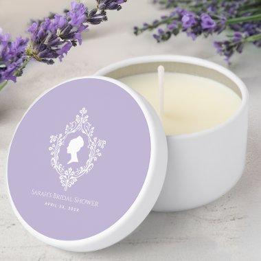 Lavender Vintage Regency  Lady Crest Mini Candle Favors