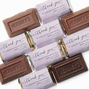 Lavender Watercolor Any Event Thank you Script Hershey's Miniatures