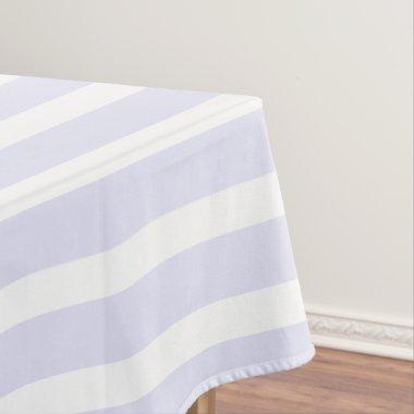 Lavender White Simple Horizontal Striped Tablecloth