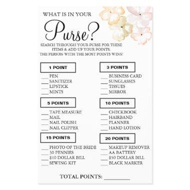 Leafs What is in your purse Shower game  Flyer