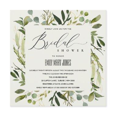 LEAFY GREEN GOLD FOLIAGE WATERCOLOR