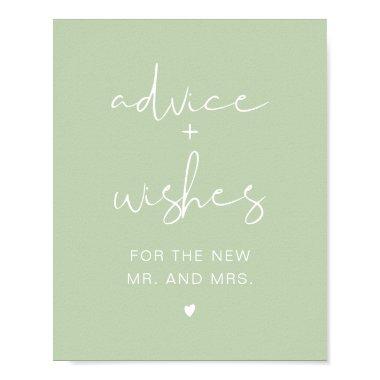 LEAH Vibrant Pastel Green Advice & Wishes Sign