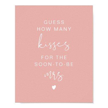 LEAH Vibrant Pastel Guess How Many Kisses Bridal Poster