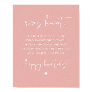 LEAH Vibrant Pastel Ring Hunt Bridal Shower Game Poster