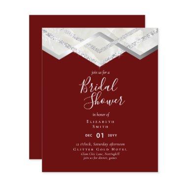 LeahG Budget Silver Deco  Invite