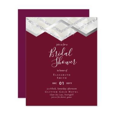 LeahG Budget Silver Deco  Invite