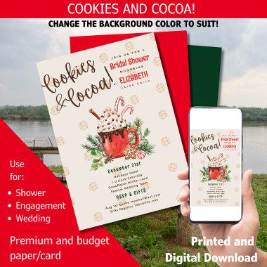 LeahG Hygge Cookies and Cocoa Winter Bridal Shower Invitations