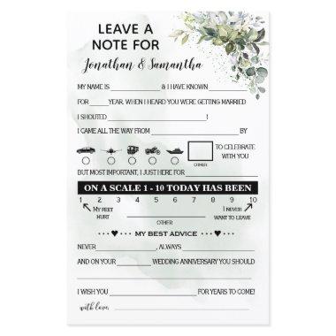 Leave a note bilingual eucalyptus wedding