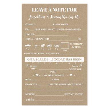 Leave a note for Newlywed bilingual rustic wedding