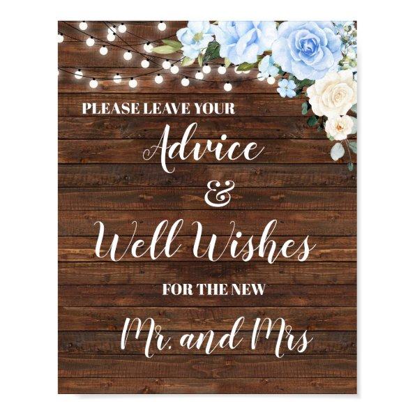 Leave Advice & well Wishes Wood Country Chic Sign