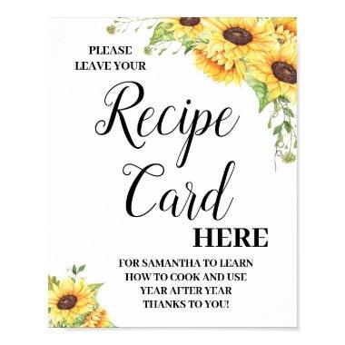 Leave recipe Invitations here bridal shower sign