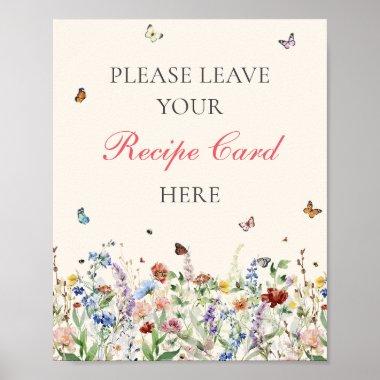 Leave Your Recipe Here | Bohemian Wildflowers Sign