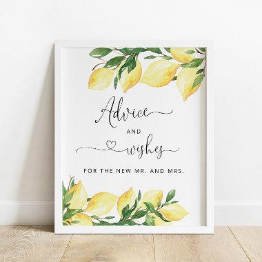 Lemon Advice For The Bride and Wishes Poster