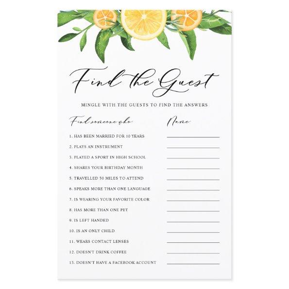 Lemon and Orange Find the Guest  Game