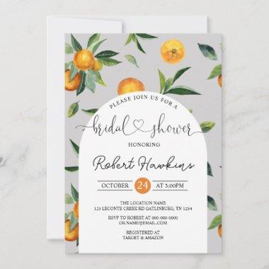 Lemon and Oranges Bridal Shower Invitations