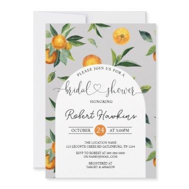 Lemon and Oranges Bridal Shower Invitations