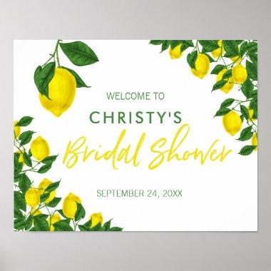 Lemon Branches Bridal Shower Welcome Poster