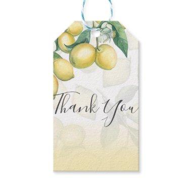 Lemon Branches White & Yellow Country Rustic Favor Gift Tags