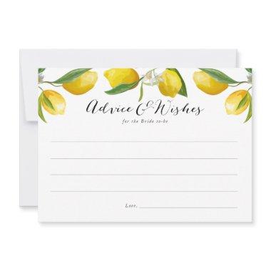 Lemon Bridal Shower advice and wishes Invitations