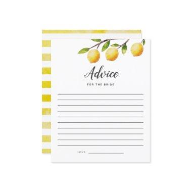 Lemon Bridal Shower Advice For the Bride Invitations