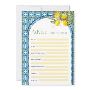 Lemon Bridal Shower Advice For The Bride Invitations