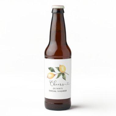 Lemon  beer bottle label
