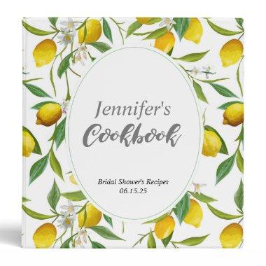Lemon  Cookbook, Recipe Binder