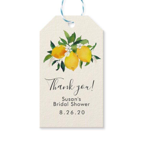 Lemon Bridal Shower Gift Tag, Thank you Gift Tags
