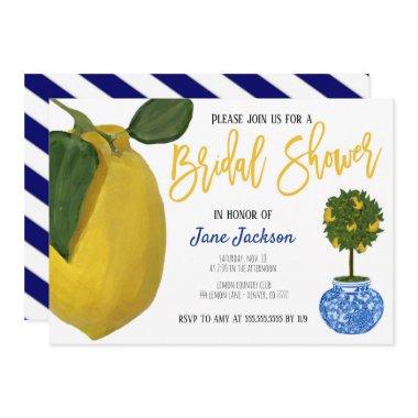 Lemon Bridal Shower Invitations