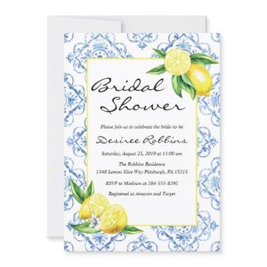 Lemon , Blue Tile Italian