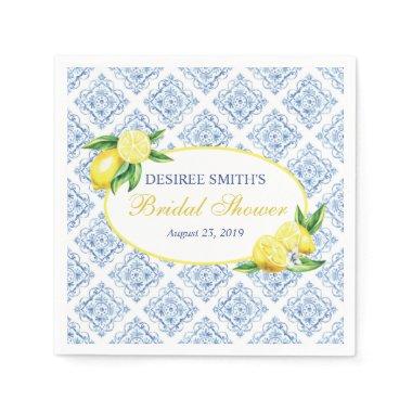 Lemon  Napkins, Blue Tile Napkins