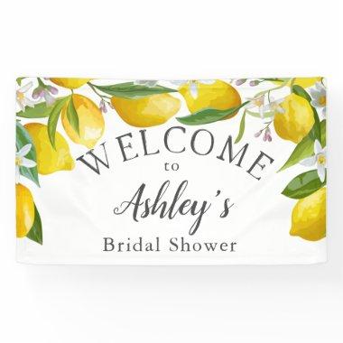 Lemon Bridal Shower party welcome Banner
