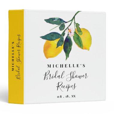 Lemon  Recipe Binder
