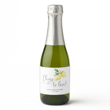 Lemon Bridal Shower Sparkling Wine Label