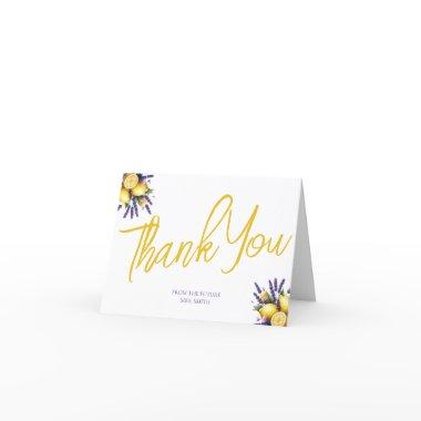 Lemon Bridal Shower Thank You Invitations