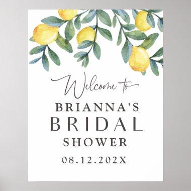 Lemon Bridal Shower Welcome Poster