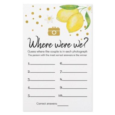 Lemon  Where Were We Game  Flyer
